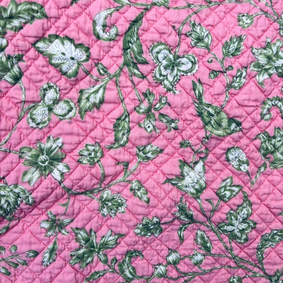 Williams Sonoma Pink and Green Quilted Table Runner - Picture 3 of 5